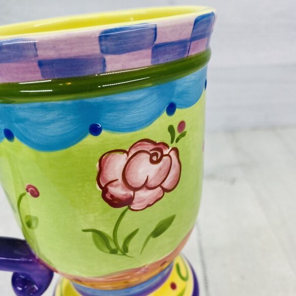 Certified International Sue Zipkin TEA GARDEN  Flowers Scrolls 18oz Ceramic Mug - Picture 10 of 14